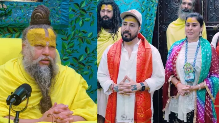 Mathura News: प्रेमानंद महाराज जी से मिलने के लिए बॉलीवुड के मशहूर सिंगर मीका सिंह पहुंचे। वीडियो से ली तस्वीर।