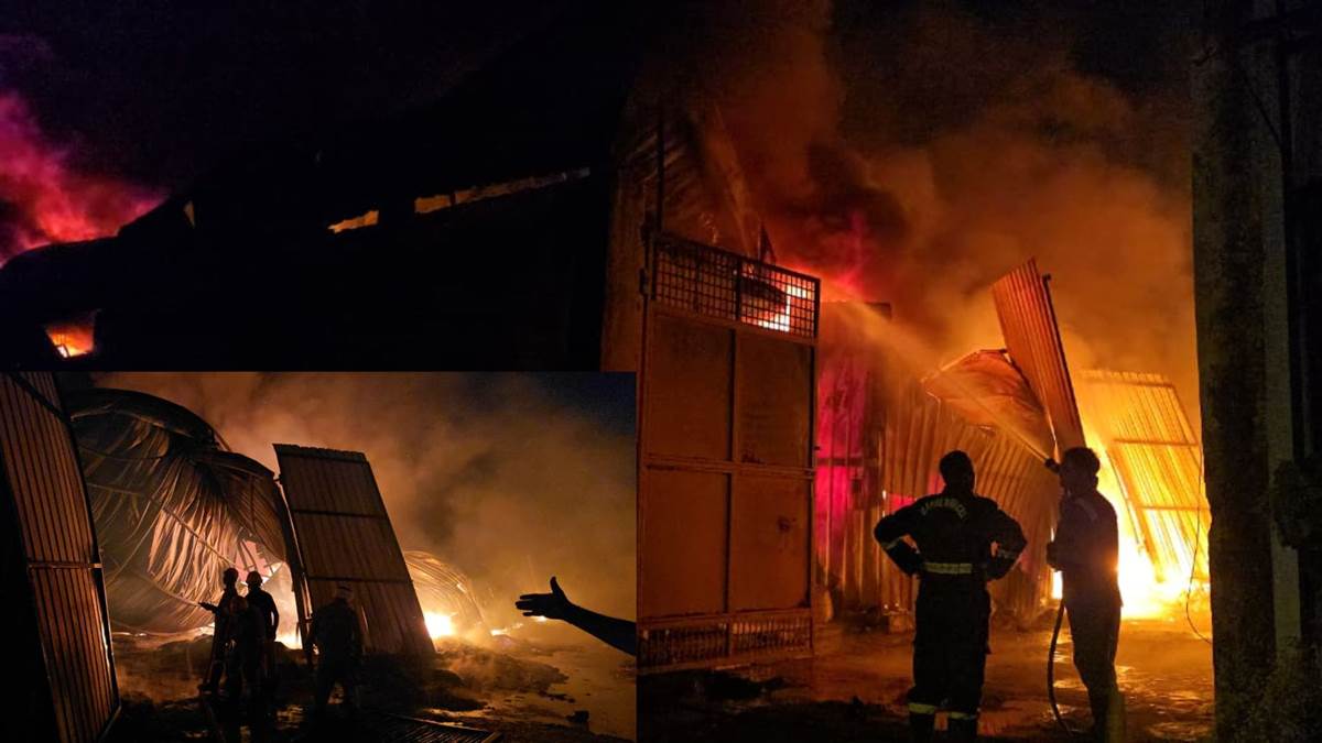 factory fire in hapur packing material unit gutted and investigation underway
