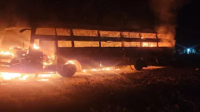 bihar accident a speeding passenger bus hit a bike rider one died on the spot the other died in an ambulance