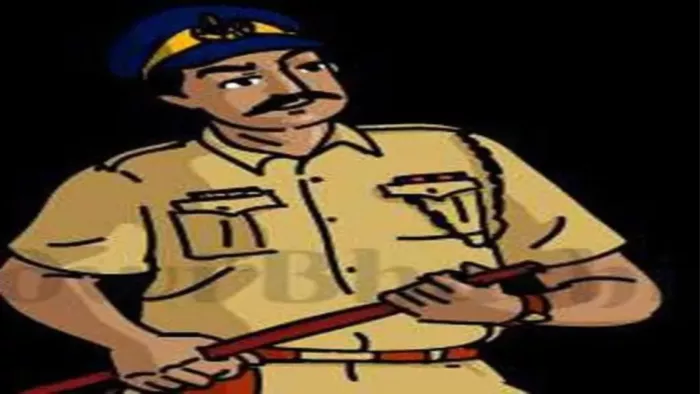 फरियादी युवक को थप्पड़ मारने पर इंस्पेक्टर लाइनहाजिर