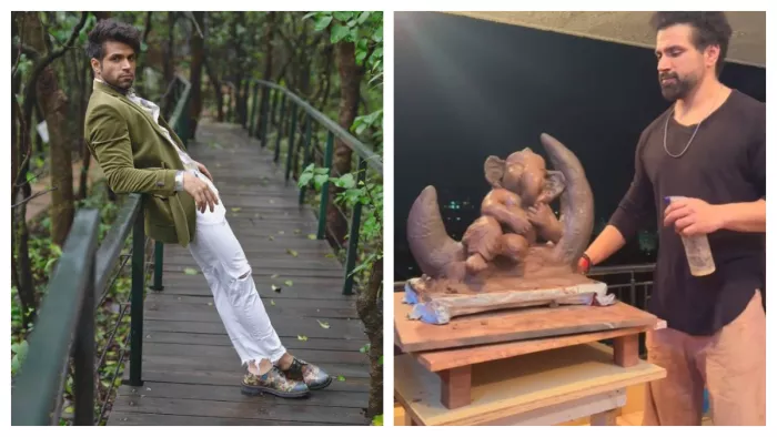 Rithvik Dhanjani made Eco friendly Lord Ganesha Idol