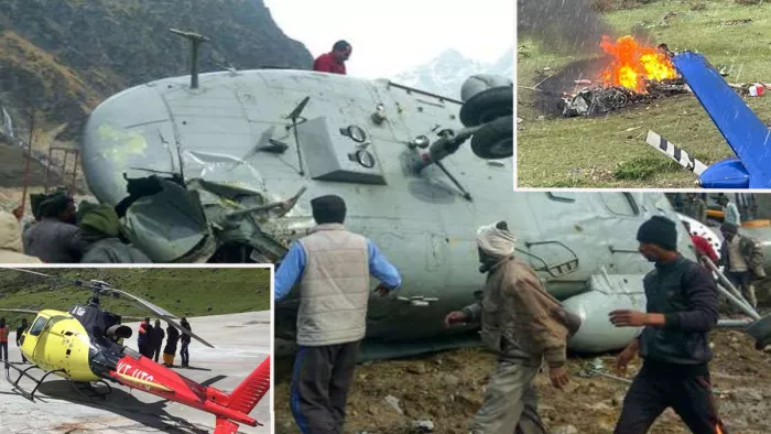 Kedarnath Helicopter Crash : पिछले 12 सालों में सात बार क्रैश हुए हेलीकॉप्टर। फाइल फोटो