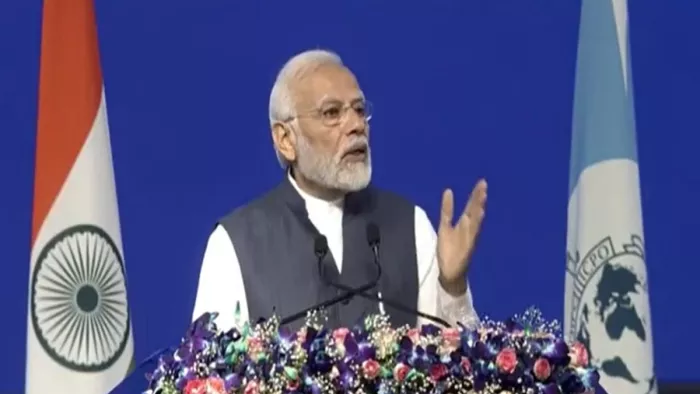 इंटरपोल महासभा को संबोधित करते हुए पीएम मोदी