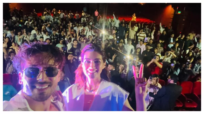 Tiger Shroff and Kriti Sanon in Delhi for Ganapath Promotion
