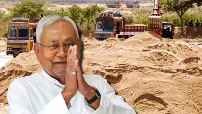 नीतीश सरकार ने बालू व्यवसायियों के लिए बड़ा फैसला लिया है। (जागरण ग्राफिक)