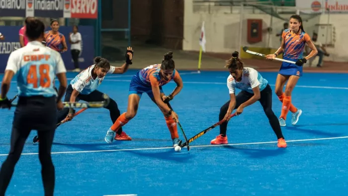 हॉकी इंडिया सीनियर महिला नेशनल चैंपियनशिप का सेमीफाइनल मैच। फाइल फोटो