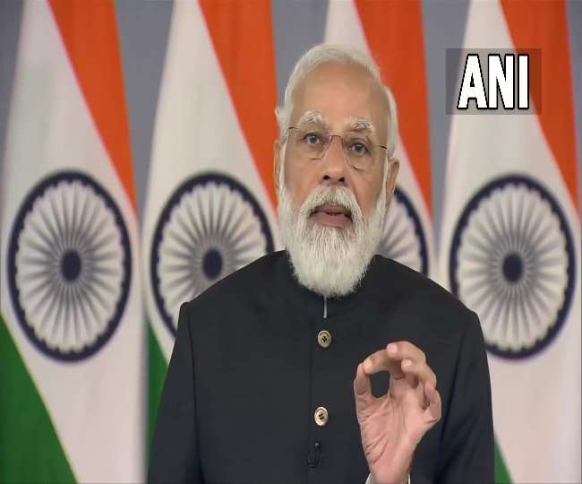 वीडियो कॉन्फ्रेंसिंग के जरिए फार्मास्युटिकल सेक्टर के पहले ग्लोबल इनोवेशन समिट का उद्घाटन करते प्रधानमंत्री नरेंद्र मोदी