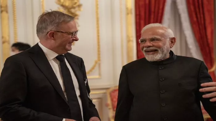 ऑस्ट्रेलिया के प्रधानमंत्री और पीएम मोदी (फोटो सोर्स: ANI)