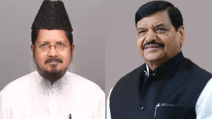 Maulana Shahabuddin Razvi Barelvi और शिवपाल सिंह यादव के फाइल फोटो। जागरण अर्काइव
