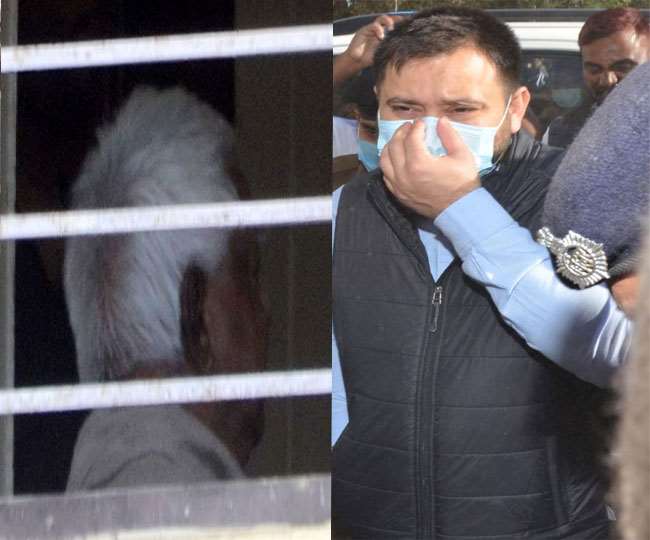 tejaswi yadav reached ranchi to meet rjd supremo lalu prasad yadav