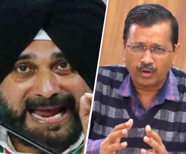नवजोत सिह सिद्धू व अरविंद केजरीवाल की फाइल फोटो।