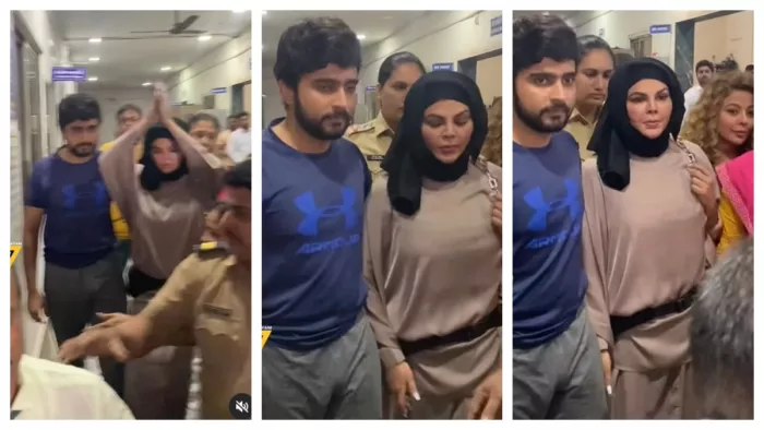 Rakhi Sawant came out of the police station with folded hands in the pose of Gangubai