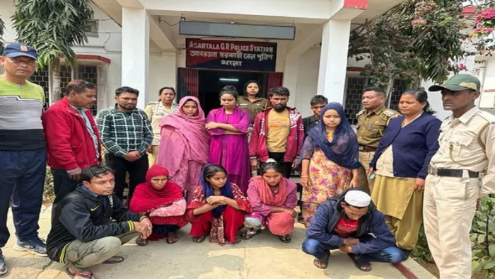 त्रिपुरा में बांग्लादेश से भारत में अवैध प्रवेश करने के आरोपी में 12 विदेशी नागरिकों को पकड़ा गया