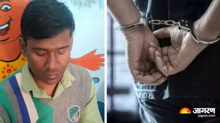 कैंट थाने में बैठा रिश्वत लेते पकड़ा गया सिंचाई विभाग का लिपिक ऋषि नन्द गौड़। सौ. इंटरनेट मीडिया