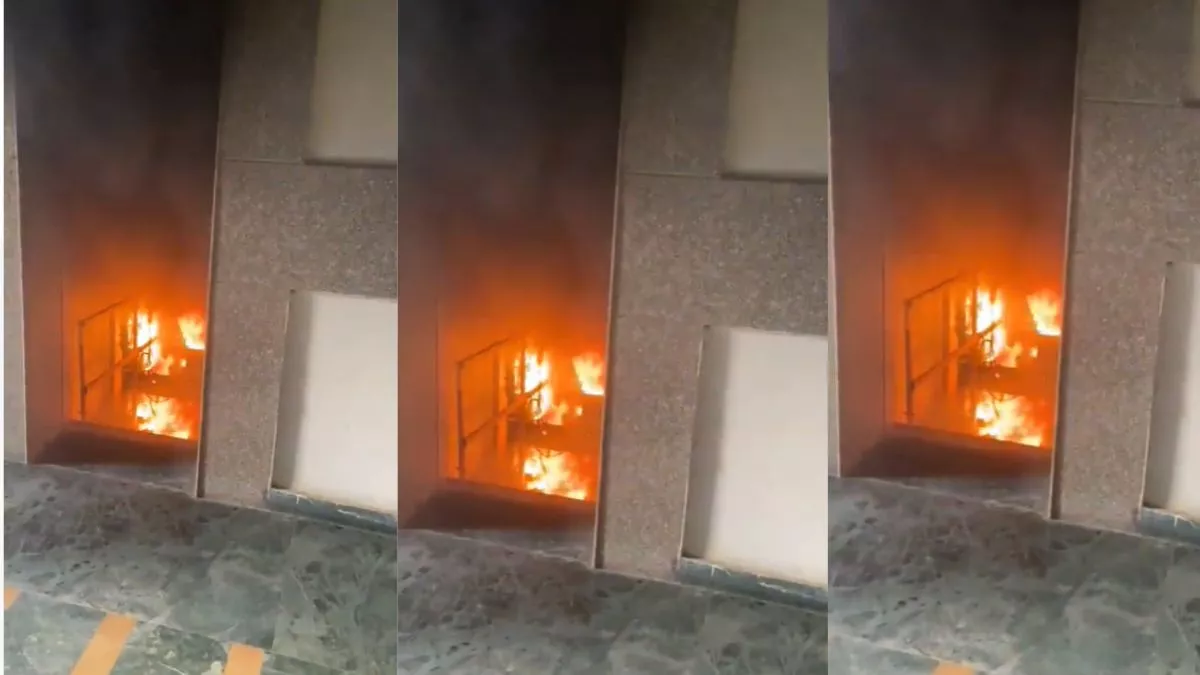Ghaziabad News: मोहन नगर की गुलमोहर ग्रीन सोसाइटी में लिफ्ट में लगी आग, कोई हताहत नहीं