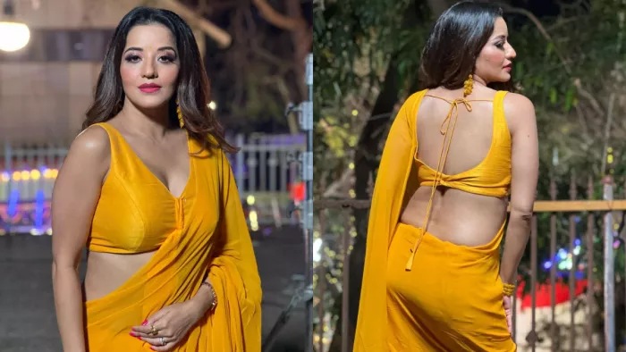 भोजपुरी एक्ट्रेस Monalisa की खूबसूरत तस्वीरों ने लूटा फैंस का दिल, पूछने पर लिखा- टिप-टिप बरसा पानी - Bhojpuri actress Monalisa Beautiful and bold photos in yellow saree fans wrote ...