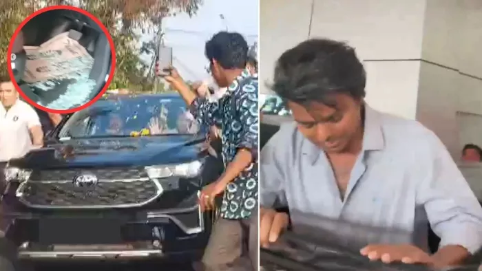 एक्टर की कार में हुई तोड़-फोड़ (Photo Credit-Instagram)