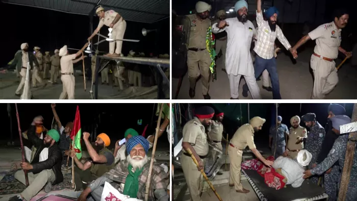 शंभू और खनौरी बॉर्डर पर से किसानों को हटाया गया (फोटो- एजेंसी)