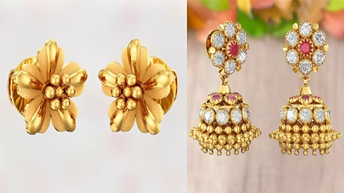 Plain Gold Earrings - Minimalistic and Elegant Designs | Shop Now –  Jewelegance