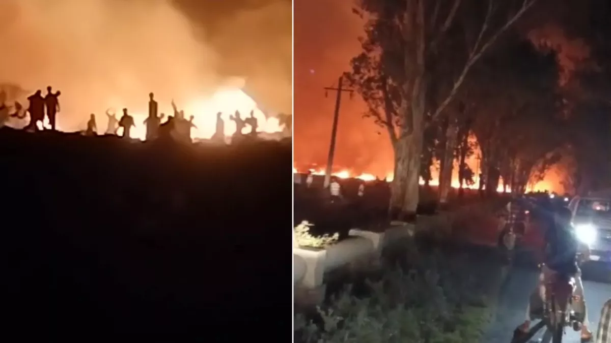 हरियाणा में आंधी और आग का कहर