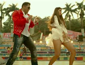 Salman Khan and Disha Patani in a song from Radhe. Photo- screenshot
