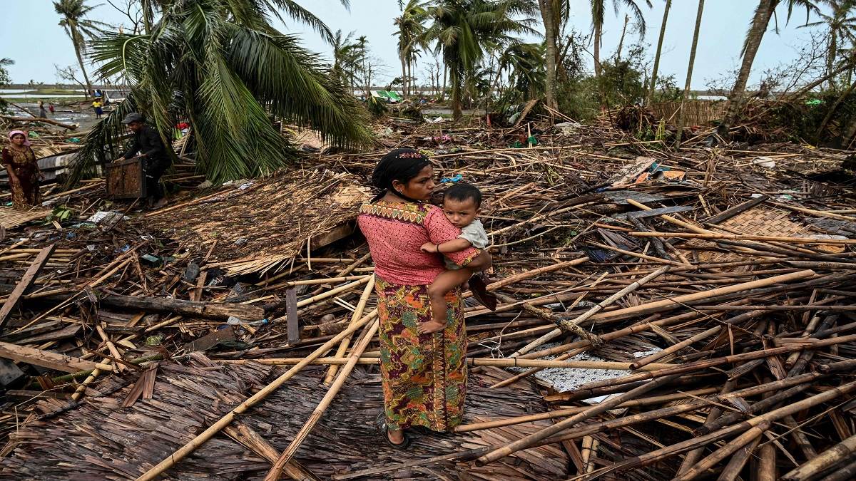 cyclone mocha caused heavy damage to life and property in myanmar 145 people have died so far
