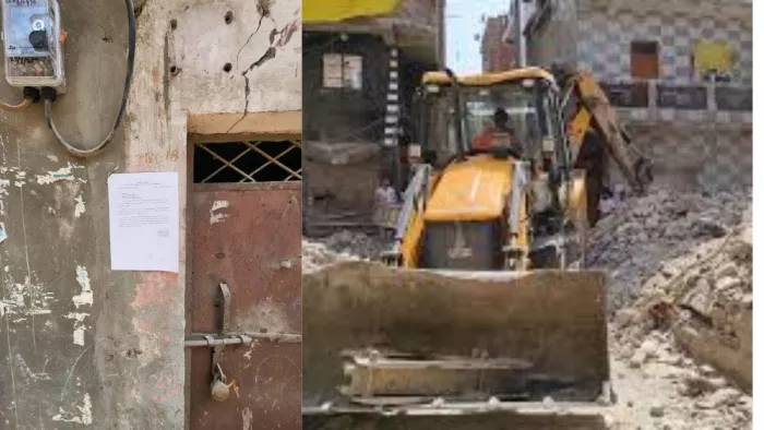 मकान टूटने से बचाने के लिए लोग करा रहे स्ट्रक्चर की जांच। फाइल फोटो