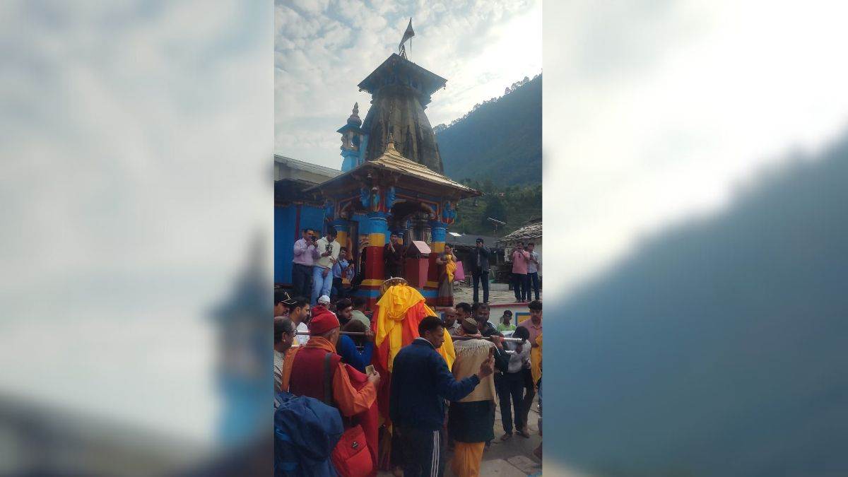 shri madmaheshwar doli departs second kedar kapat open on may 21st