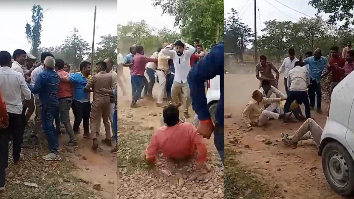 gorakhpur clash video viral in front of police and the deputy tehsildar many injured