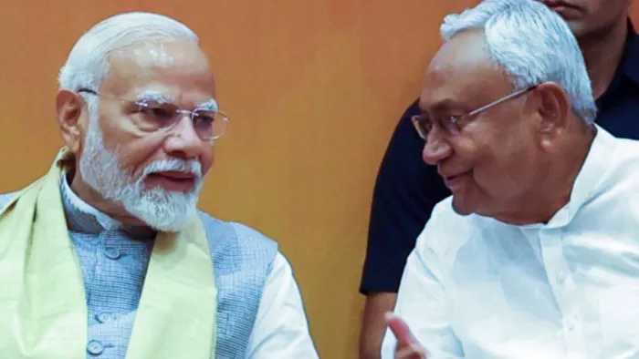 बिहार के मुख्यमंत्री नीतीश कुमार और प्रधानमंत्री नरेंद्र मोदी। (फोटो - ANI)