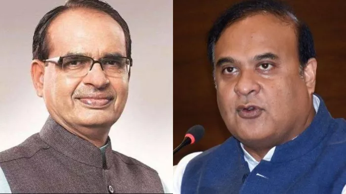 शिवराज सिंह चौहान और हिमंत बिस्वा सरमा। (फाइल फोटो)