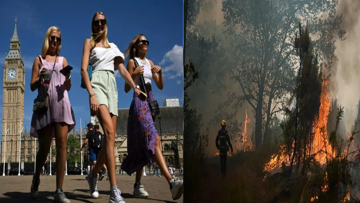 High Temperature in Europe: यूरोप में बढ़ता तापमान छुटा रहा है लोगों के पसीने, जंगलों की आग ने भी किया जीना मुहाल