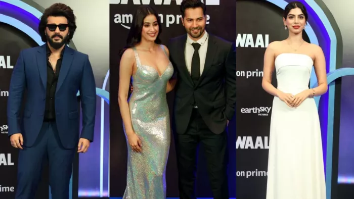Janhvi Kapoor, Varun Dhawan Film Bawaal Screening