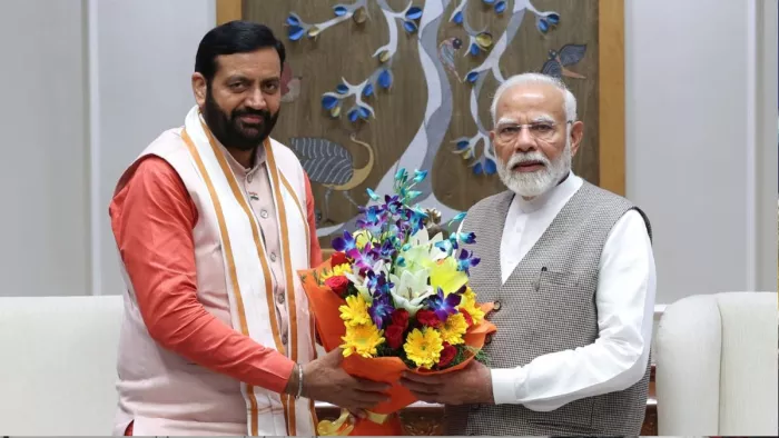 Haryana News: पीएम मोदी से मिले नायब सिंह सैनी।