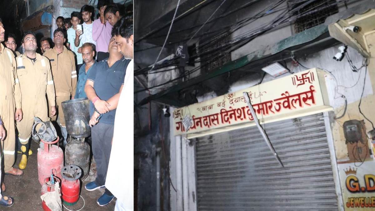 kanpur cylinder blast two injured in neelwali gali