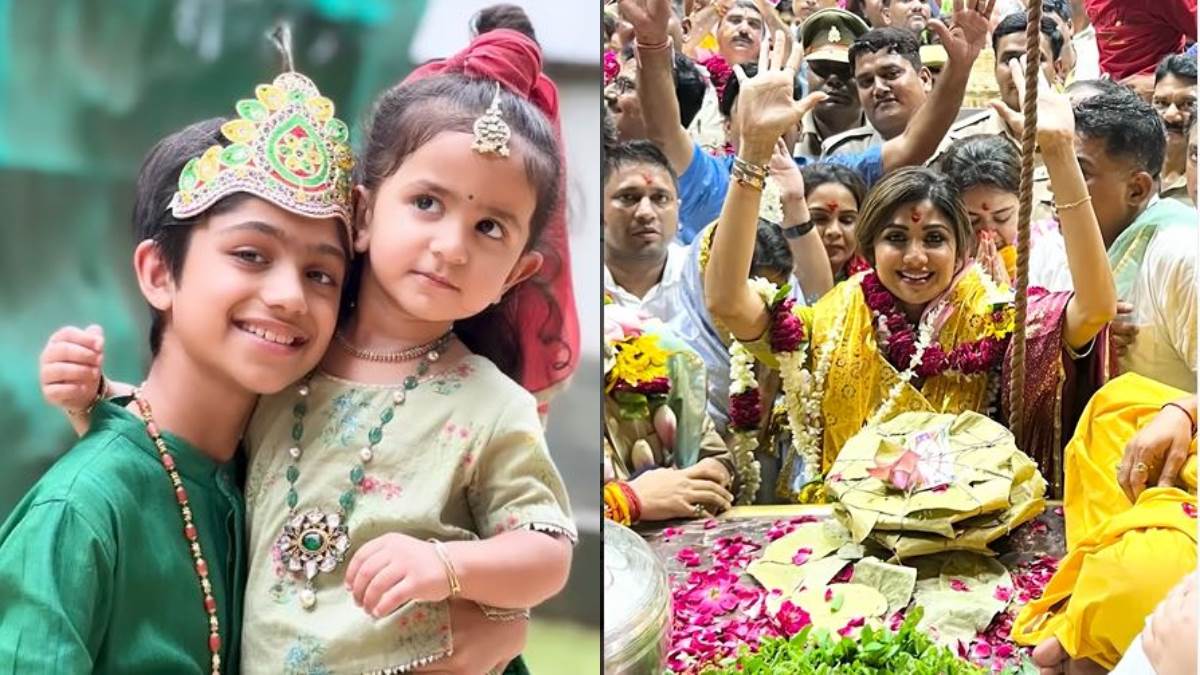 Shilpa Shetty Kids Janmashtami 2022: शिल्पा शेट्टी के बच्चों ने जन्माष्टमी मनाई हैl