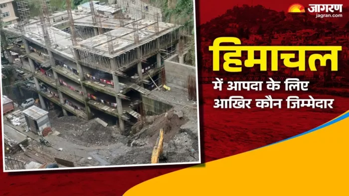 शिमला में नाले में किया जा रहा आइजीएमसी के सरकारी भवन का निर्माण। जागरण