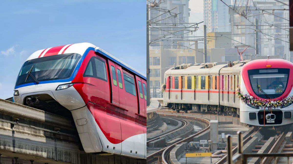 what is the difference between metro and monorail making cost in mumbai