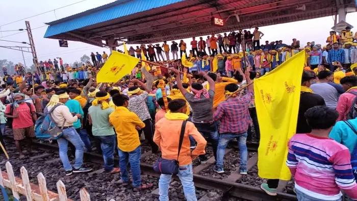 कुड़मी समाज के रेल आंदोलन की फाइल फोटो।