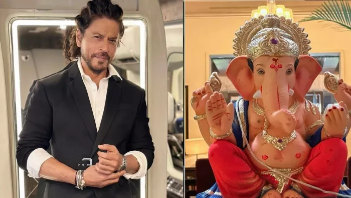 शाह रुख खान के घर पधारे गणपति बप्पा (Photo Credit-Instagram)