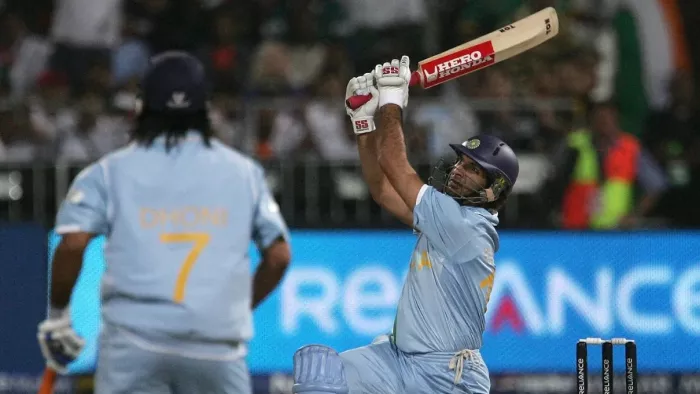 Yuvraj Singh ने आज ही के दिन छह गेंदों पर छह छक्के लगाए थे।