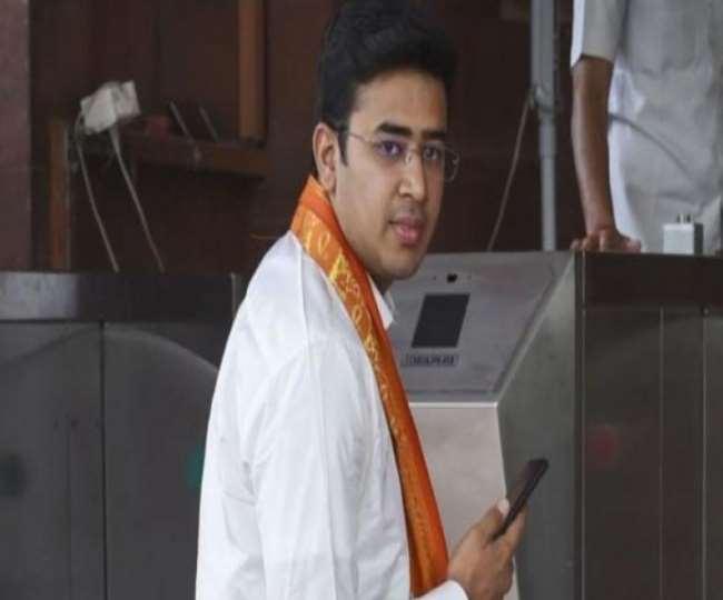 BJP MP Tejasvi Surya took charge of BJYM