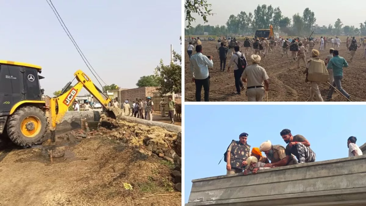कैथल में ग्रामीणों ने किया पथराव। जागरण