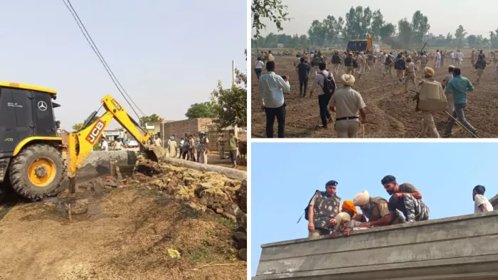 कैथल में ग्रामीणों ने किया पथराव। जागरण