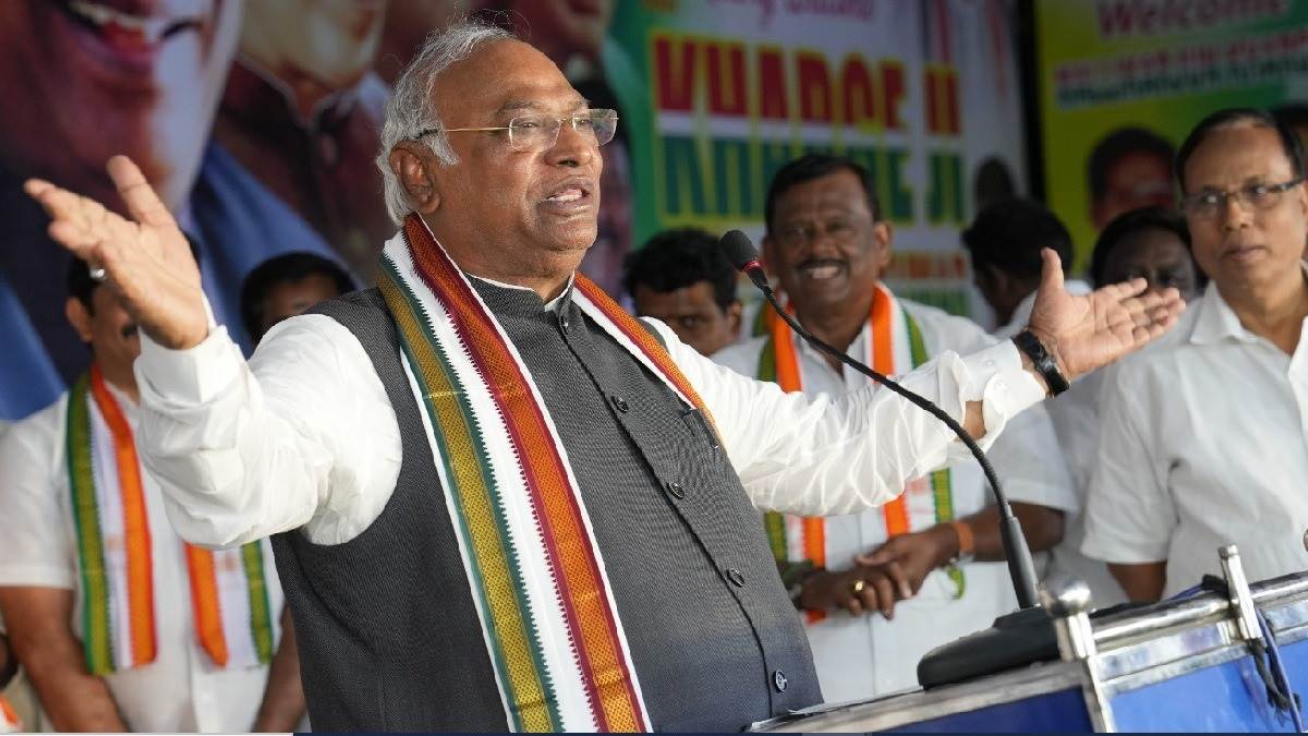 Congress President Election Results Mallikarjun Kharge appointed as new  President of Congress celebrations outside the party office
