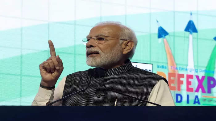 पीएम मोदी ने रखी एयरबेस की आधारशिला। (फोटो-एएनआई)