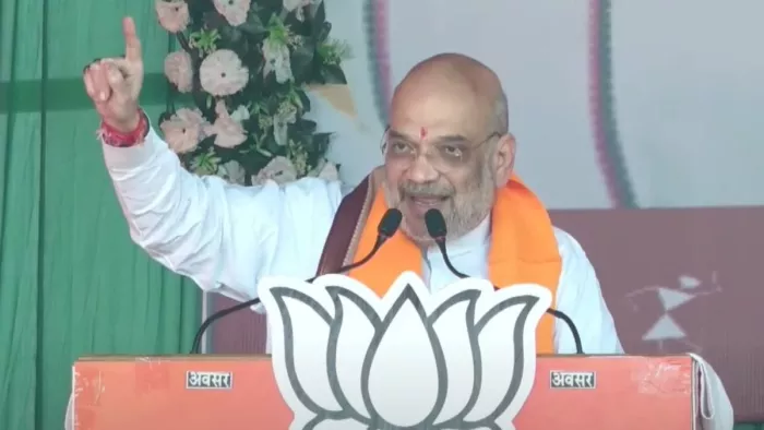 केंद्रीय गृह मंत्री अमित शाह ने जगदलपुर में रैली को किया संबोधित (फोटो: @AmitShahOffice)