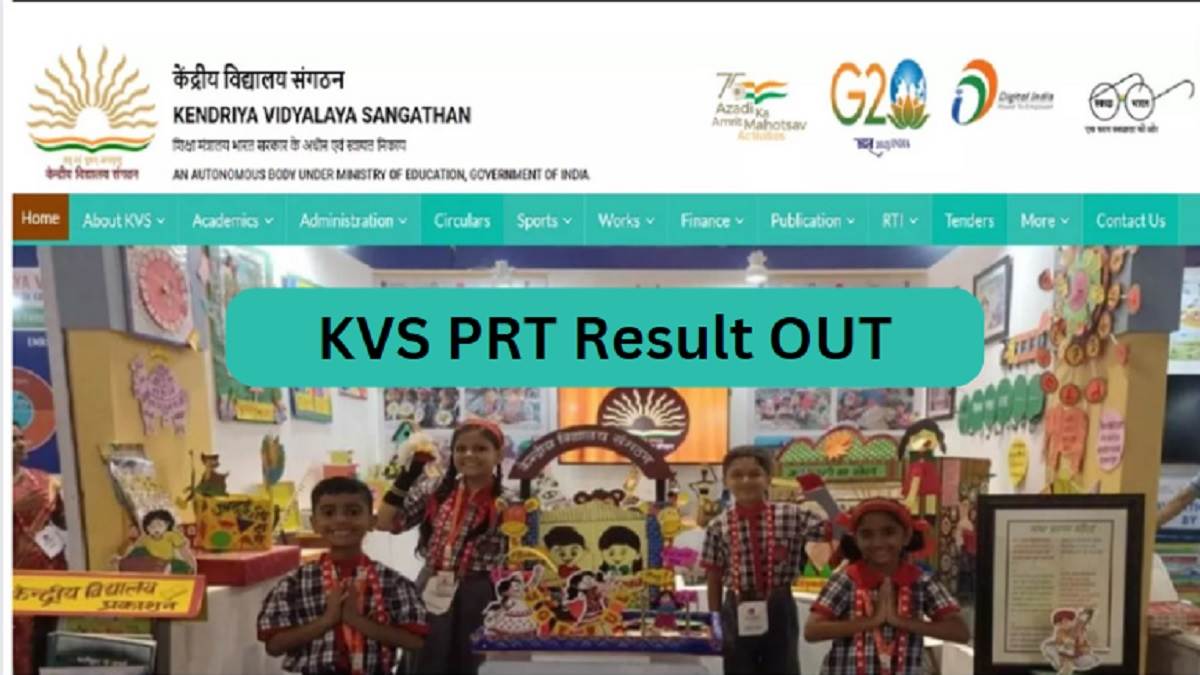 kvs prt result 2023 kvs primary teacher recruitment result declared on kvsangathan nic in check from here