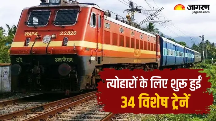 अक्टूबर से दिसंबर तक चलेंगी 34 फेस्टिवल ट्रेनें