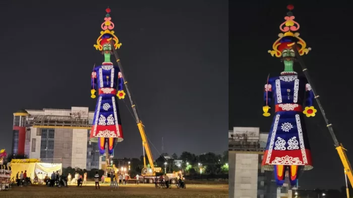 पंचकुला में तैयार हुआ देश का सबसे बड़ा रावण।